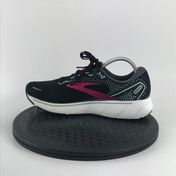 Brooks Ghost 14 Black/Pink Athletic  Running Shoes 1203561B013 Women’s Size 10 - Picture 9 of 12